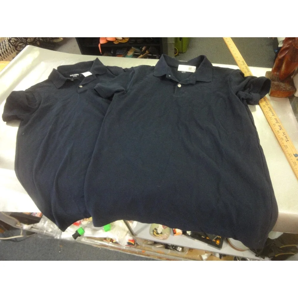 2 lot Old navy XL 14-16 navy school uniform shirt tops unisex boys girls‎ NWT